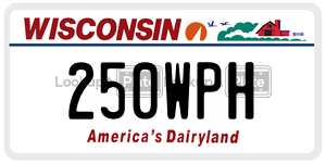 250WPH  license plate in WI