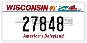 27848  license plate in WI