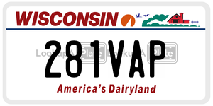 281VAP  license plate in WI