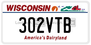 302VTB  license plate in WI