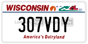 307VDY license plate in Wisconsin