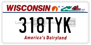 318TYK  license plate in WI