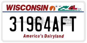 31964AFT  license plate in WI