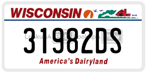 31982DS  license plate in WI