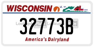 32773B license plate in Wisconsin