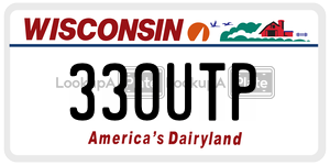 330UTP  license plate in WI