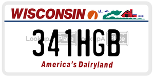 341HGB  license plate in WI