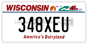 348XEU  license plate in WI