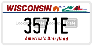 3571E  license plate in WI