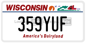 359YUF license plate in Wisconsin