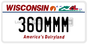 360MMM  license plate in WI