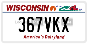 367VKX license plate in Wisconsin