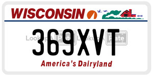 369XVT license plate in Wisconsin
