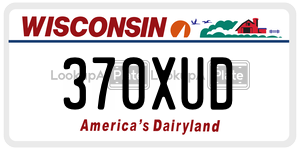 370XUD  license plate in WI