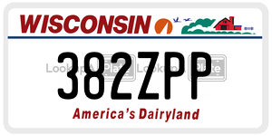 382ZPP  license plate in WI