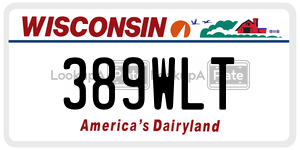 389WLT  license plate in WI