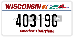 40319G license plate in Wisconsin