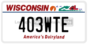 403WTE  license plate in WI