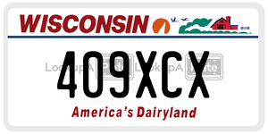 409XCX  license plate in WI