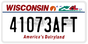 41073AFT  license plate in WI