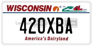 420XBA  license plate in WI