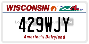 429WJY  license plate in WI