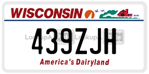 439ZJH  license plate in WI