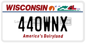 440WNX  license plate in WI