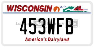 453WFB license plate in Wisconsin