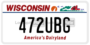 472UBG license plate in Wisconsin