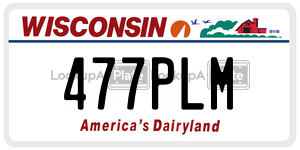 477PLM  license plate in WI