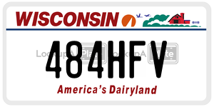 484HFV  license plate in WI
