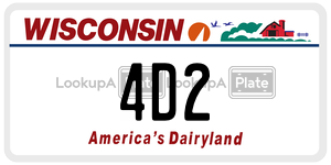 4D2  license plate in WI