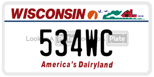 534WC  license plate in WI