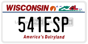 541ESP  license plate in WI