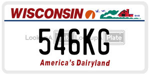 546KG  license plate in WI