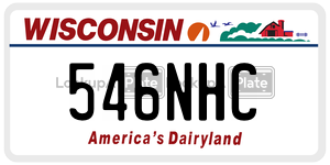 546NHC  license plate in WI