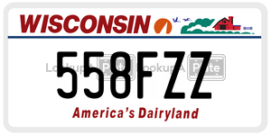 558FZZ  license plate in WI