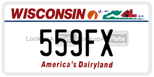 559FX  license plate in WI