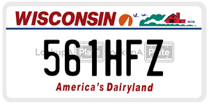 561HFZ  license plate in WI
