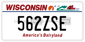 562ZSE  license plate in WI