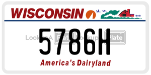 5786H  license plate in WI