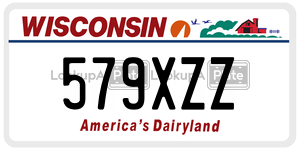 579XZZ  license plate in WI