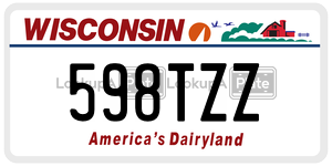 598TZZ  license plate in WI