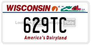 629TC license plate in Wisconsin