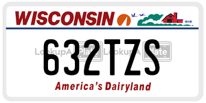 632TZS  license plate in WI