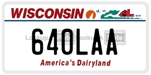 640LAA  license plate in WI
