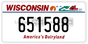 651588  license plate in WI