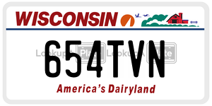 654TVN license plate in Wisconsin