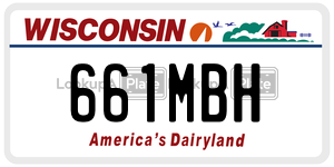 661MBH license plate in Wisconsin